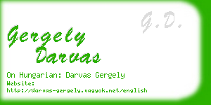 gergely darvas business card